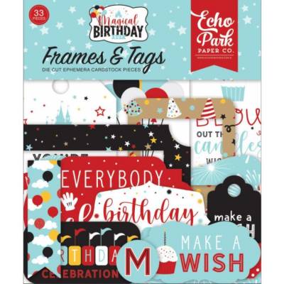 Die Cuts - Echo Park - Magical Birthday - Boy Frames & Tags