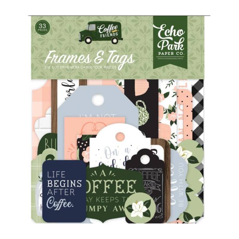 Die Cuts - Echo Park - Coffee & Friends Frames & Tags