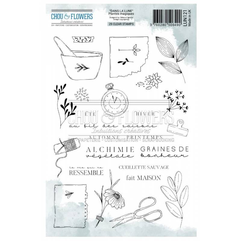 Tampons Clear - Chou & Flowers - Plantes magiques