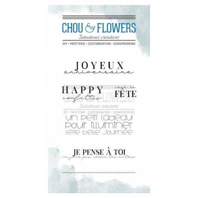 Tampons Clear - Chou & Flowers - Un petit cadeau