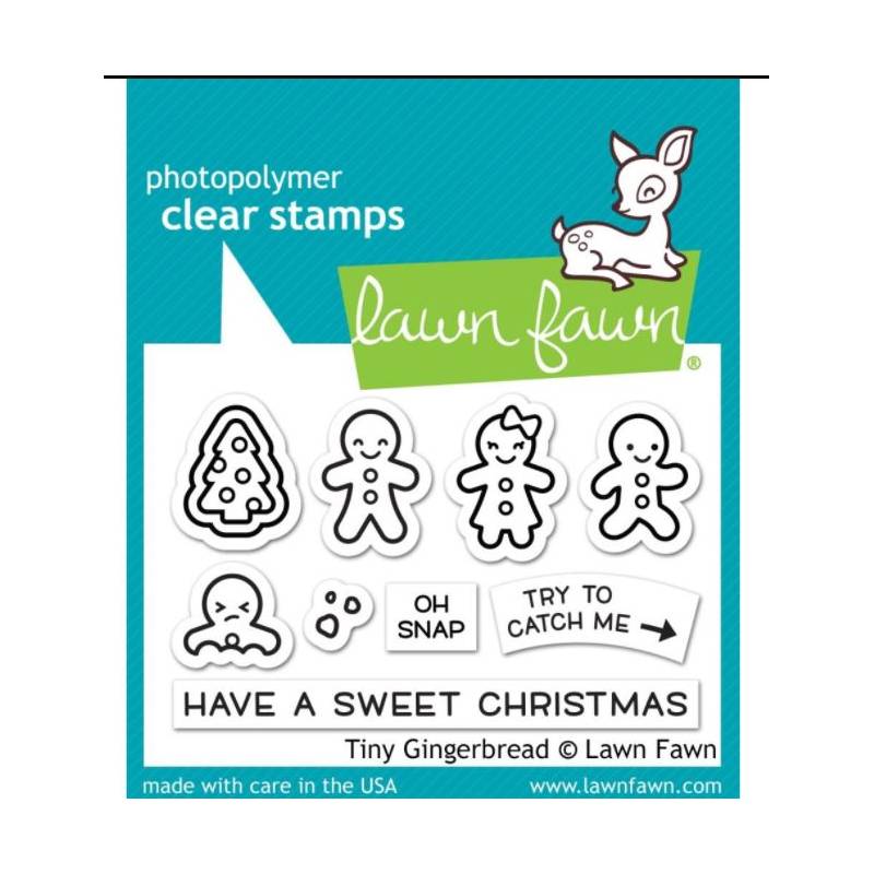 Tampons clear Lawn Fawn - Tiny Gingerbread