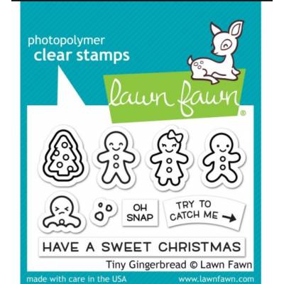 Tampons clear Lawn Fawn - Tiny Gingerbread