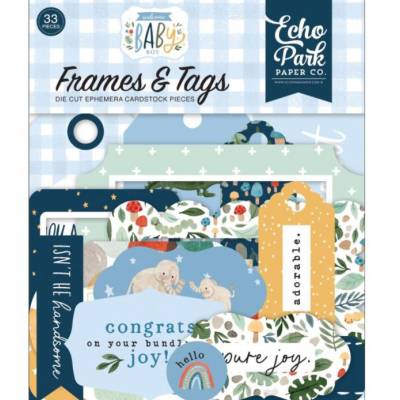 Die Cuts - Echo Park - Frames & Tags - Welcome Baby Boy