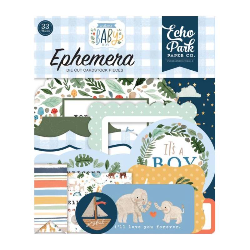 Die Cuts - Echo Park - Ephemera - Welcome Baby Boy