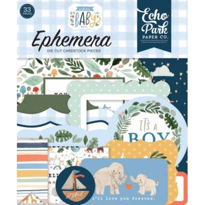 Die Cuts - Echo Park - Ephemera - Welcome Baby Boy