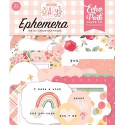 Die Cuts - Echo Park - Ephemera - Welcome Baby Girl