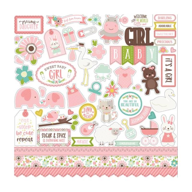 Stickers 30.5 x 30.5 - Echo Park - Sweet Baby Girl