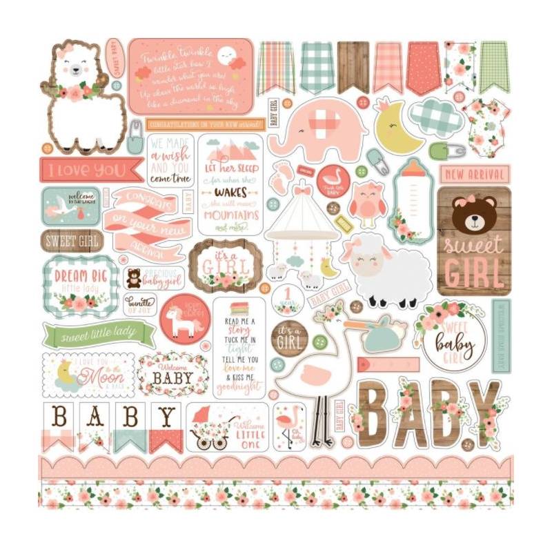 Stickers 30.5 x 30.5 - Echo Park - Baby Girl