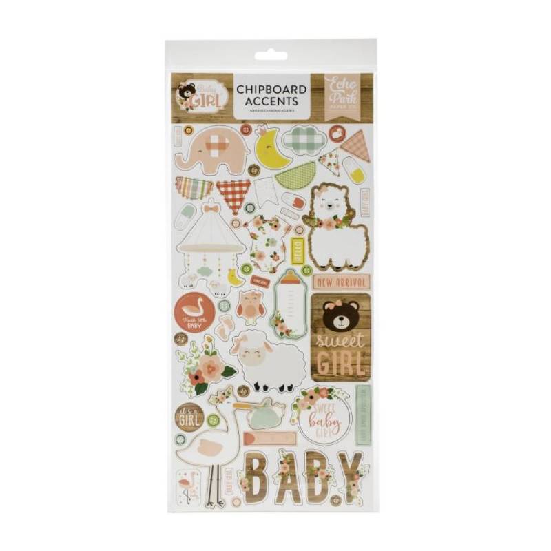 Chipboard sticker - Echo Park - Accents Baby Girl