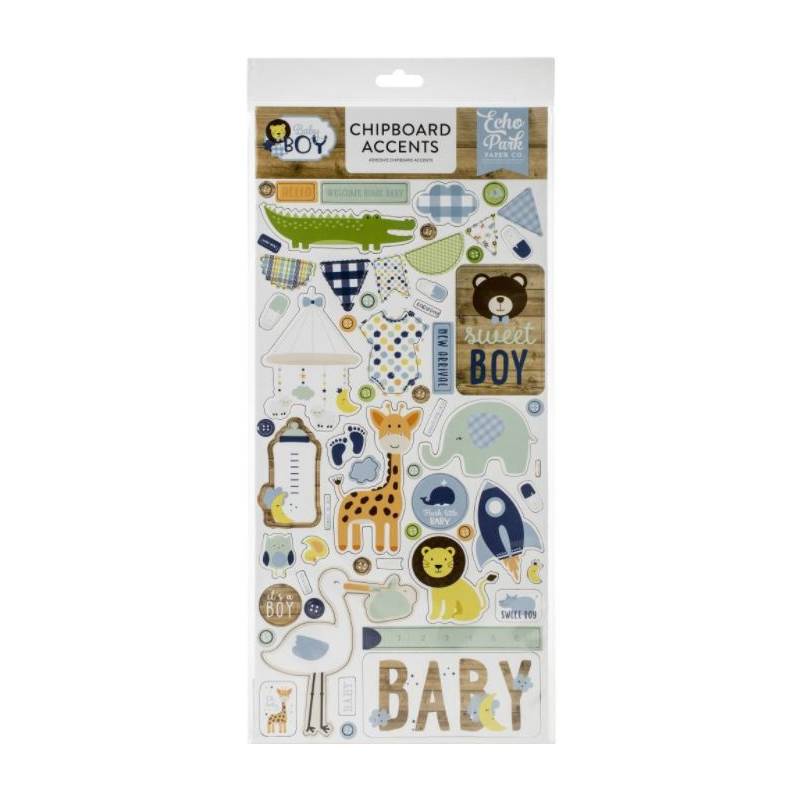 Chipboard sticker - Echo Park - Accents Baby Boy