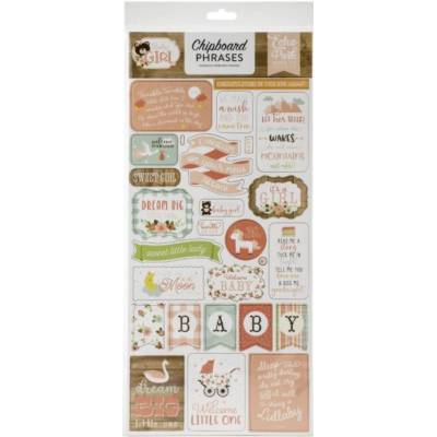 Chipboard sticker - Echo Park - Phrases Baby Girl