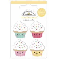 Stickers Relief- Doodlebug - Cuisine - Gâteaux