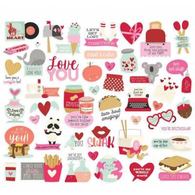 Die Cuts - Simple Stories - Pieces - Sweet Talk