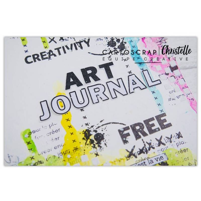 Page Art Journal par Christelle Bille - Tuto