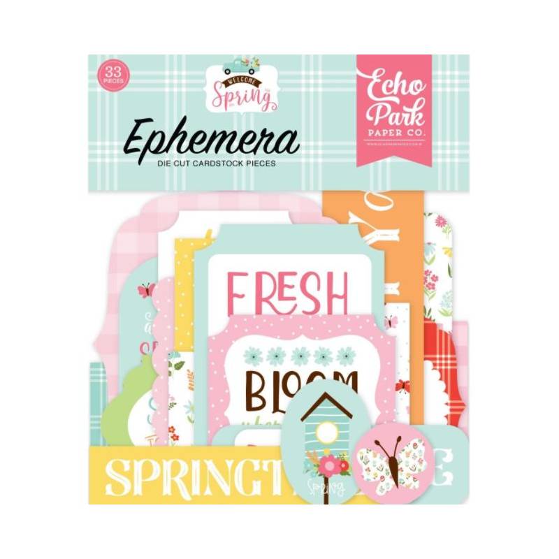 Die Cuts - Echo Park - Frames & Tags - Welcome Spring