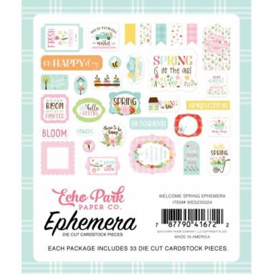 Die Cuts - Echo Park - Frames & Tags - Welcome Spring