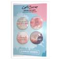 Lot de 4 badges 38mm CartoScrap - Pour la vie