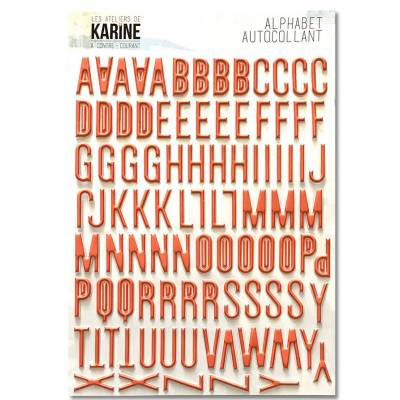 Alphabet adhésif en mousse corail - Les Ateliers de Karine - A contre courant