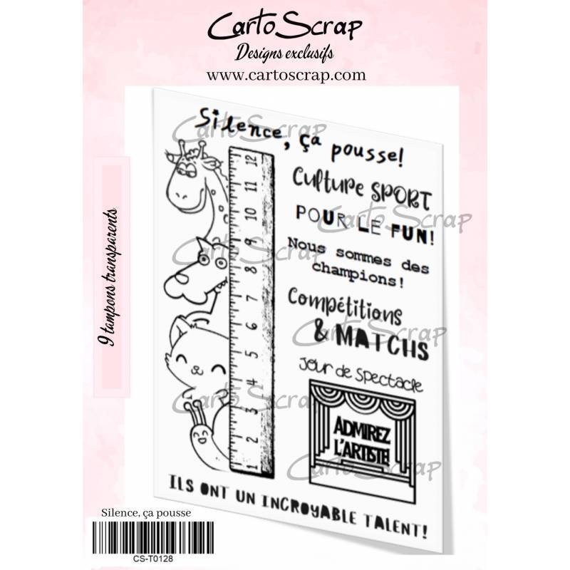 Tampons CartoScrap - Silence, ça pousse