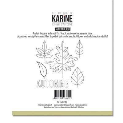 Pochoir Broderie - Cahier d'automne - Automne
