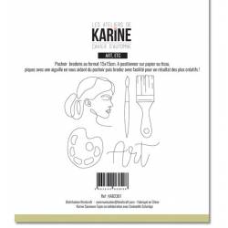 Pochoir Broderie - Cahier d'automne - Art