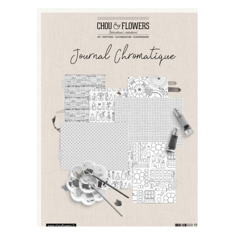 Pack Papiers A4 - Chou & Flowers - Journal chromatique - Black & White