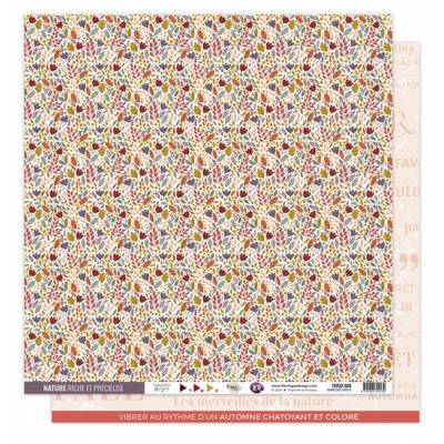 Kit Papiers Imprimés Florilèges - Terre des sens - 30.5 X 30.5