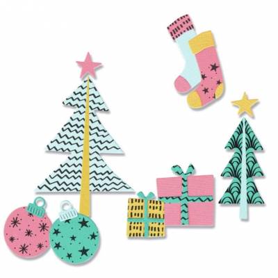 Sizzix • Tim Holtz framelits die - Au pied du sapin