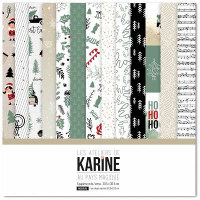 Pack Papiers 30 x 30 - Les Ateliers de Karine - Au Pays Magique