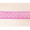 Ruban Organza Fushia à pois Blanc