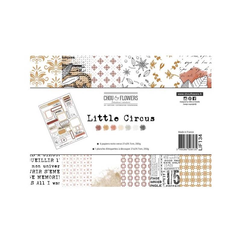 Pack Papiers A4 - Chou & Flowers - Little Circus