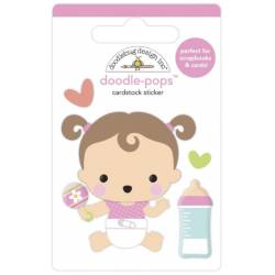 Stickers Relief- Doodlebug - Naissance - Bébé fille