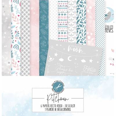 Pack Papier 30.5 x 30 - Mes P'tits Ciseaux - Collection Pitchoun