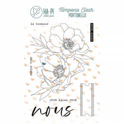 Tampons clear - HA.PI Little Fox - Grandes pivoines