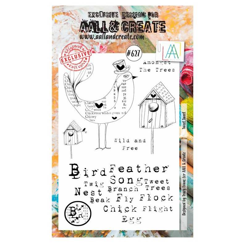 AALL & Create Stamp - Oiseau au chapeau