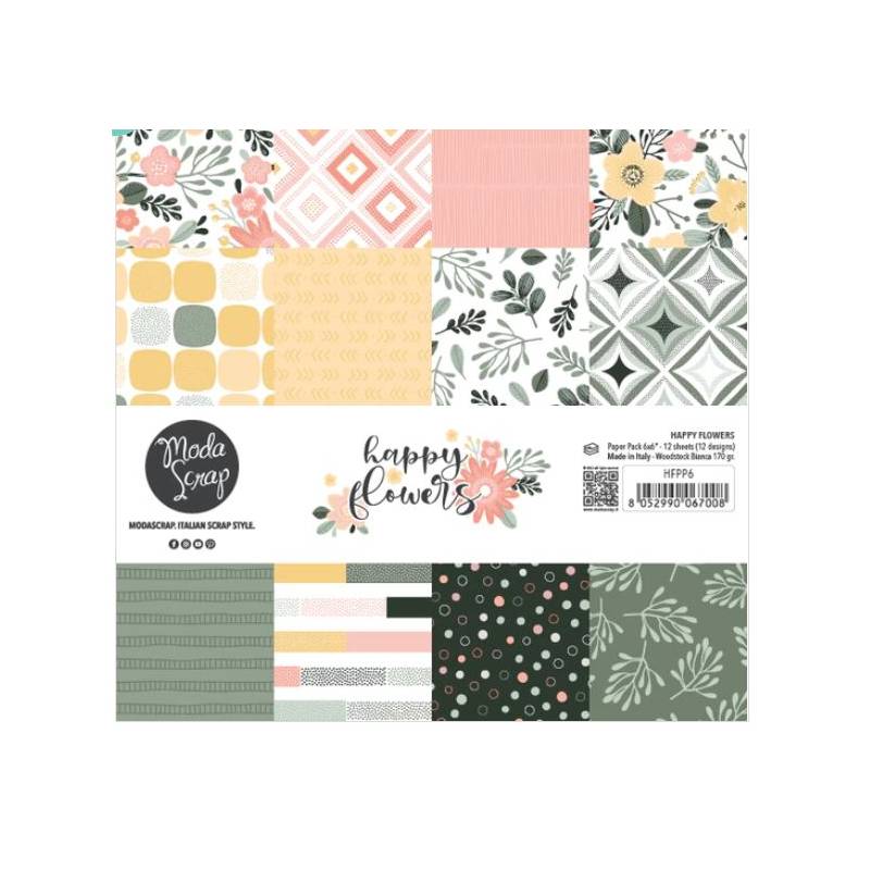 ModaScrap - Paper Pack 15.2x15.2 - Joyeuses Fleurs