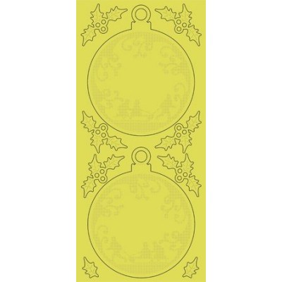 Stickers Peel-off - Boules de Noël - Or