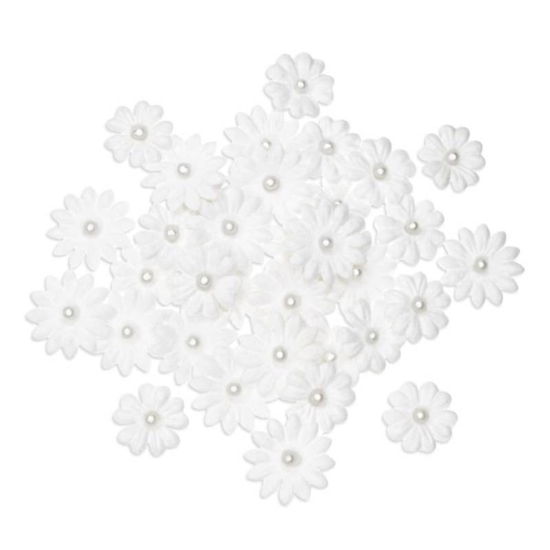 Forever in Time -  Paper Flowers - Blanc avec Perle