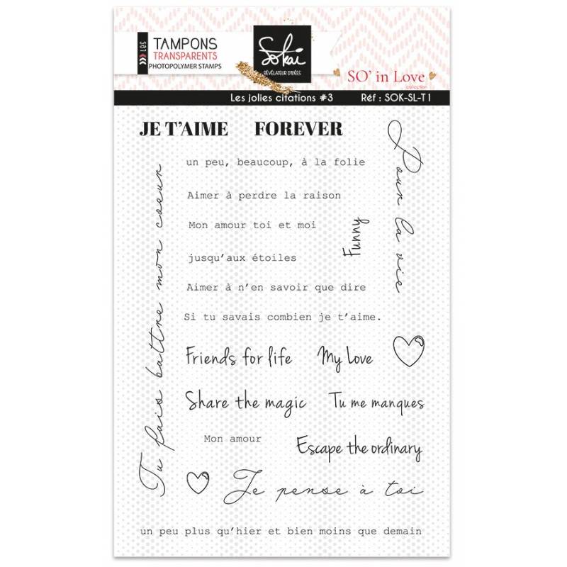 Tampons clear - Sokai - So' Inlove - Les jolies citations v3