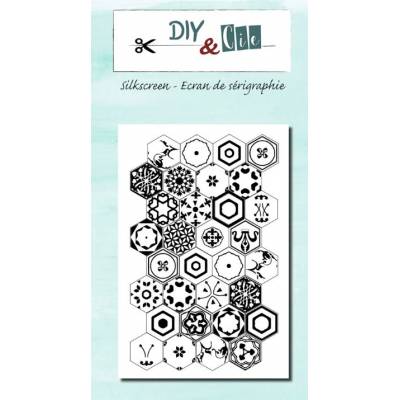 Pochoir Silkscreen - DIY & Cie - Carreau Ciment Hexagonal