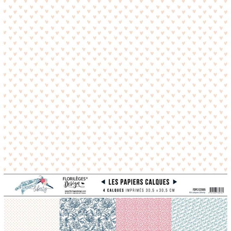 Kit Calques  Imprimés Florilèges - Liberty - 30.5 X 30.5