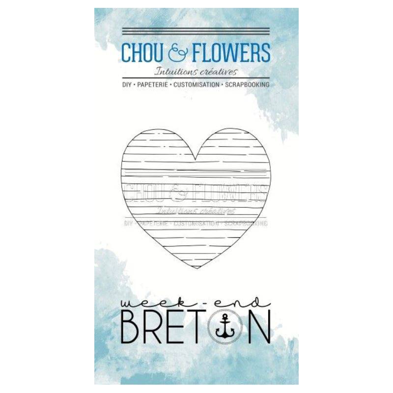 Tampons Clear - Chou & Flowers - Coeur breton