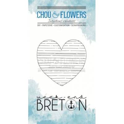 Tampons Clear - Chou & Flowers - Coeur breton