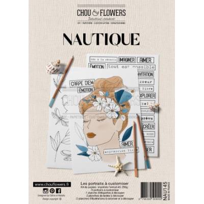 Papiers A5 - Chou & Flowers - Les illustrations - Portraits 