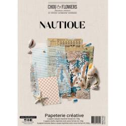 Pack Papiers A4 - Chou & Flowers - Nautique