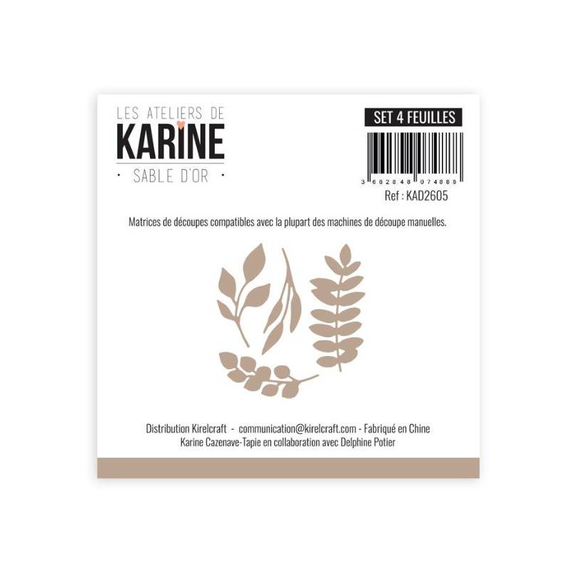 Dies - Collection Sable d'Or - 4 feuilles- Les Ateliers de Karine