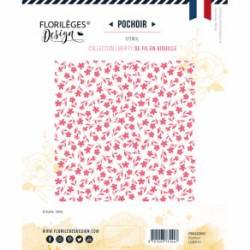 Pochoir - Florilèges - De fil en aiguille - Trio de roses