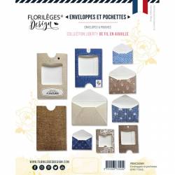 Die Cuts - Enveloppes et pochettes - De fil en aiguille - Effet Toile - Florilèges - De fil en aiguille