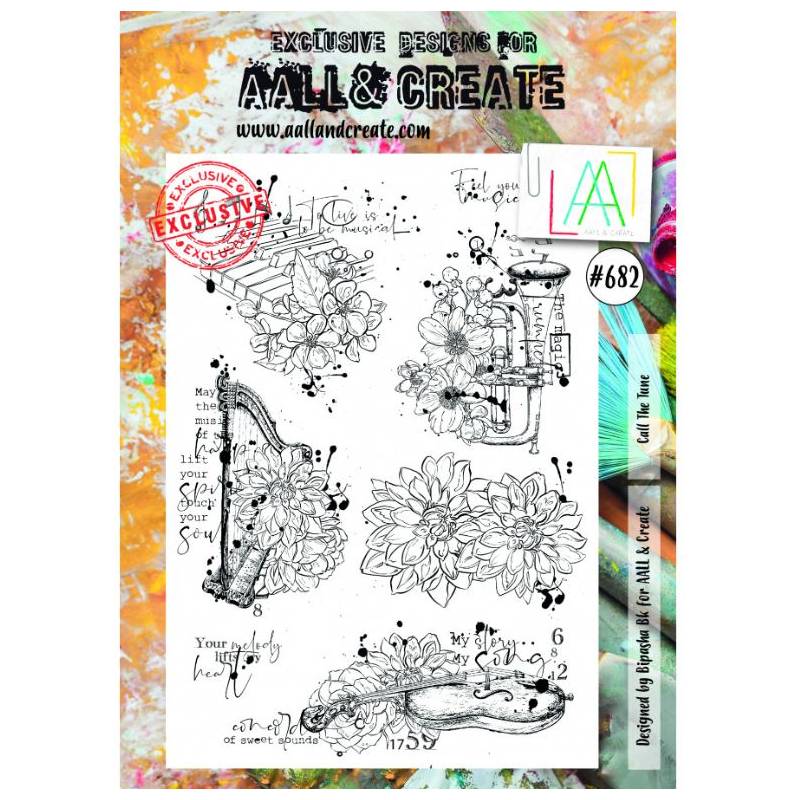 AALL & Create Stamp - 682 - Orchestre fleuri