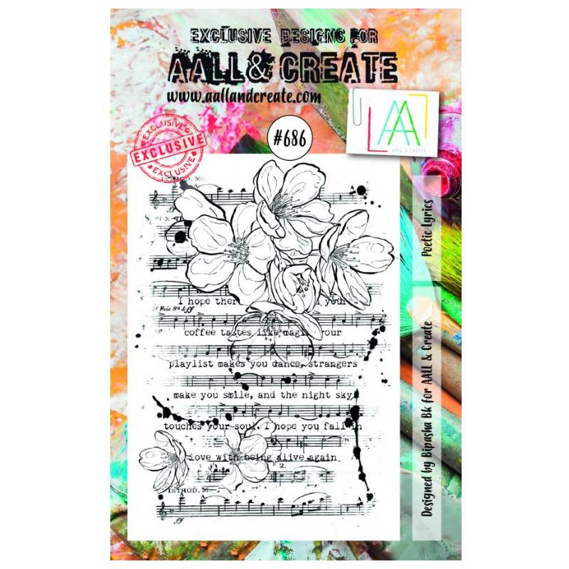 AALL & Create Stamp - 686 - Portée de fleurs